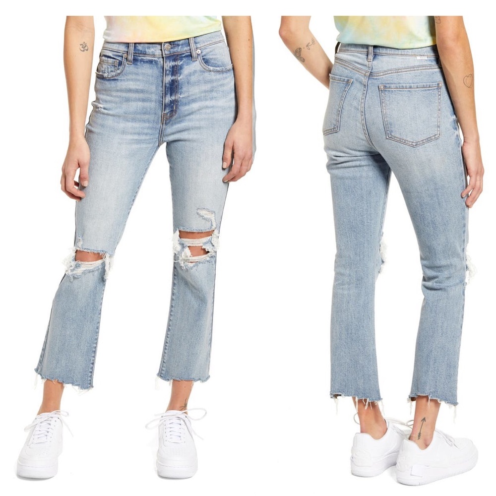 Cropped Distressed Jeans